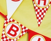 Race Car Party  Banner - Race Car Happy Birthday Banner - Gwynn Wasson PRINTABLES