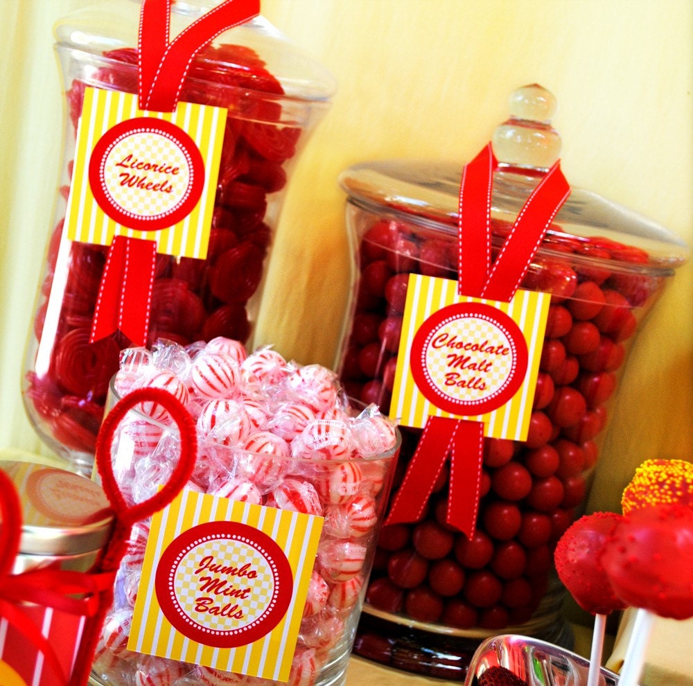 Race Car Party Candy Jar Tags - Race Car Party - Gwynn Wasson PRINTABLE