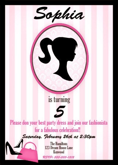 Barbie Inspired Cupcake Toppers Party Circles - Sweet Sophia Collection Inspired by Vintage Barbie - Gwynn Wasson PRINTABLES