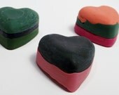 Recycled Heart Crayons Hearts Weddings Valentines Gift Kids  boy girl children Party Bag Birthday Gift Bag multilayered hearts