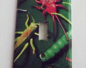 Bugs cover this fun Light Switch Plate Wall Decorations Lighting Modern Decoupage Children Kids Wall Art Home Decor Boy Plates Lightswitch