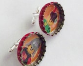 Cuff Links Bottlecap Lego Knight Robin Hood Groom Hipster Mens Wedding Gifts Prom Geekery Tuxedo Teen Boys upcycled accessories