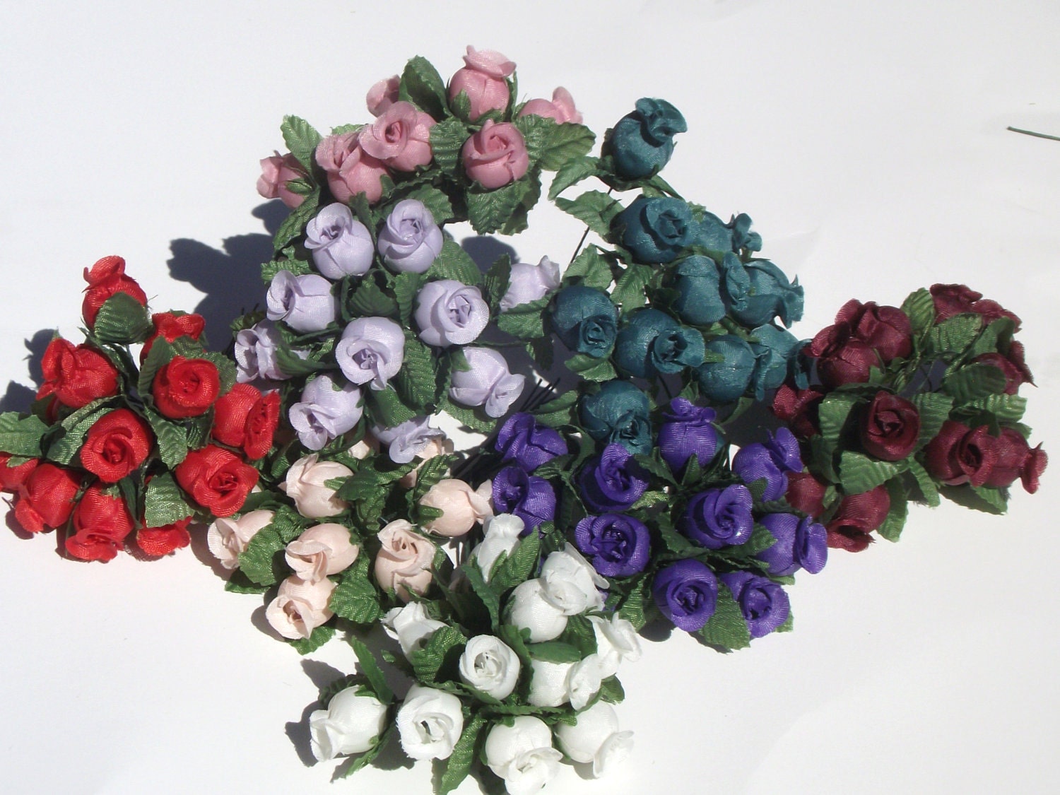 Silk Rose Lot 144 flowers 12 sets of 12 dozen wholesale sale supplies bendable wire home christmas decor wedding baby showers crafts