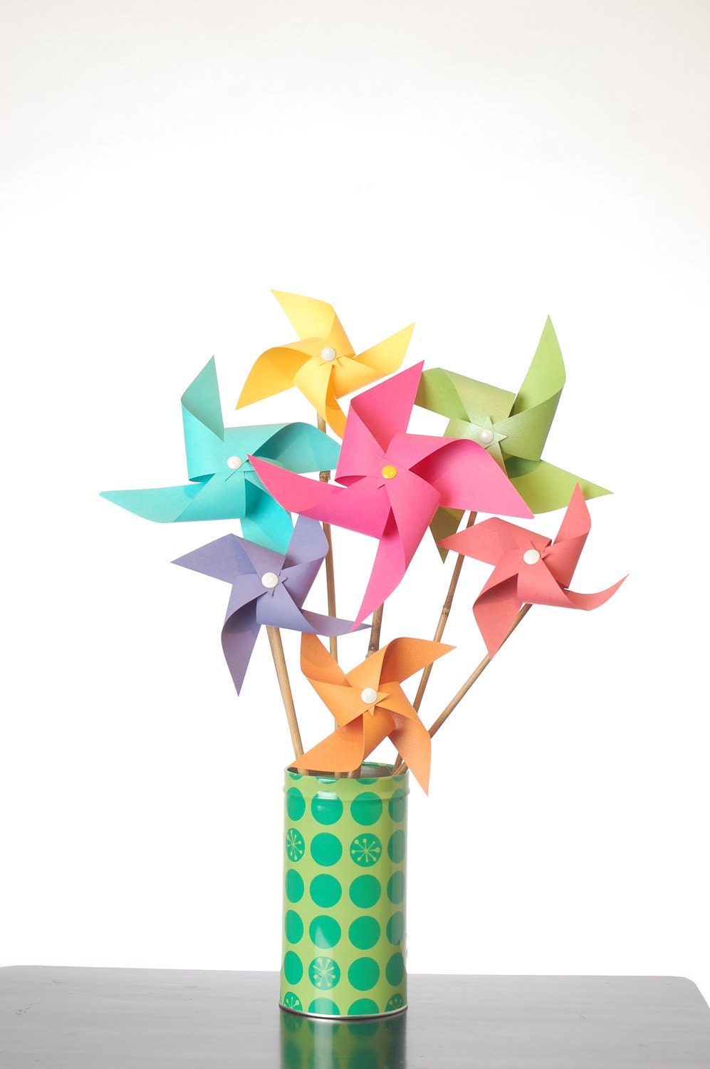 Groovy Green Pinwheel Bouquet