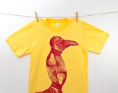 King Raven Reflection, Men's / Unisex Medium, Sunshine Yellow T-shirt