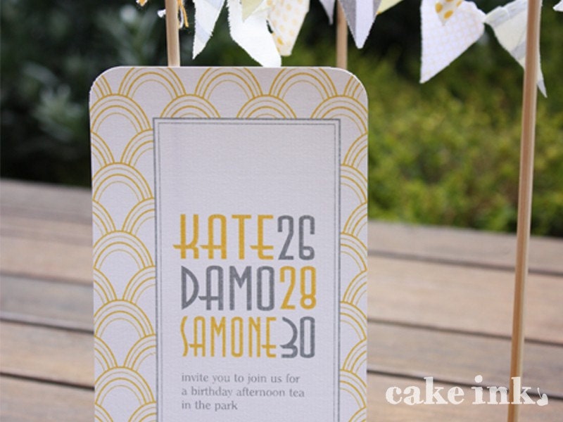 Custom personalized Spring picnic invite set of 12