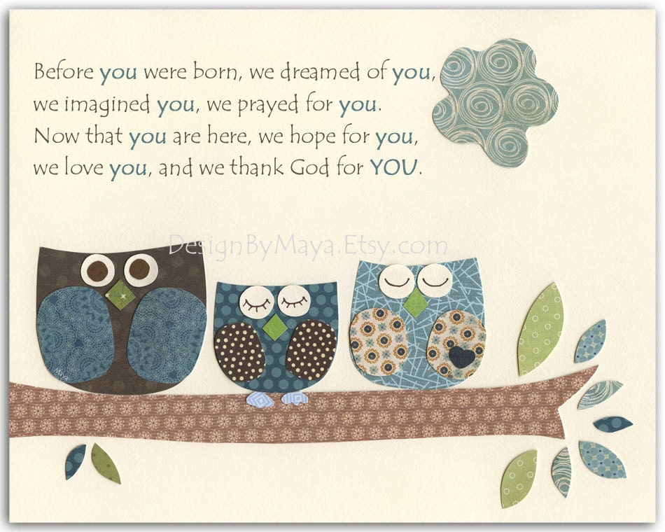 Nursery art for Owl nursery bedding, Baby boy room art, Baby Boy baptism, baby art Decor, owls, Before you were, match retro owl bedding set