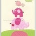 Baby girl nursery, Kids room Print, Nursery wall Art Decor, elephant...First we had each other..pink elephant