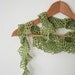 delicate lace crochet scarf in light green feminine for her - cotton