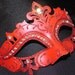Reserved for MidnightDemon Red Capri Masquerade Mask