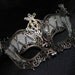 Silver or Gold and Rhinestone Metallic Masquerade Mask
