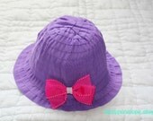 Toddler Girl Sunhat - Purple and Pink