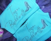 Team Bachelorette Party Bridesmaid Bride stelitto Wedding Party Crystal Rhinestone bling jeweled Tank Top Shirt