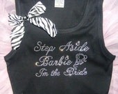 8 unique Bride Bridesmaid BRIDES DOLLS black white themed weddings Rhinestone bling jeweled Tank Top Shirt Package mozTREND