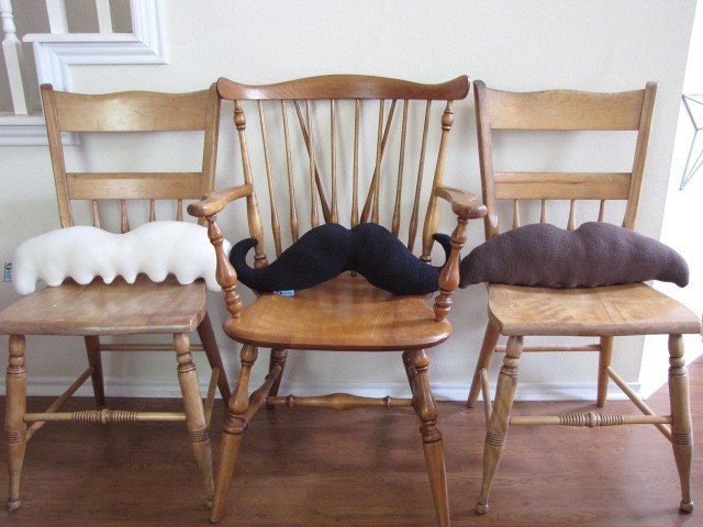 Moustache Pillows - Pick 2 and Save - Mustache Geek Chic Home Decor