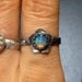 Natural Solid Rose Cut Opal Lotus Ring Sterling Silver