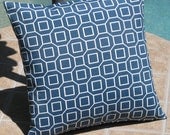 Outdoor Soho Pool Blue Throw Pillow Cover