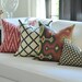 20"sq. Schumacher KASARI Ikat pillow cover in Poppy
