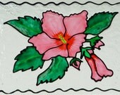 window cling, suncatcher, faux stained glass, Garden Flower series