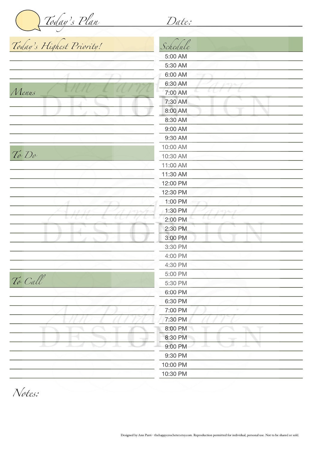 Hourly Schedule Planner