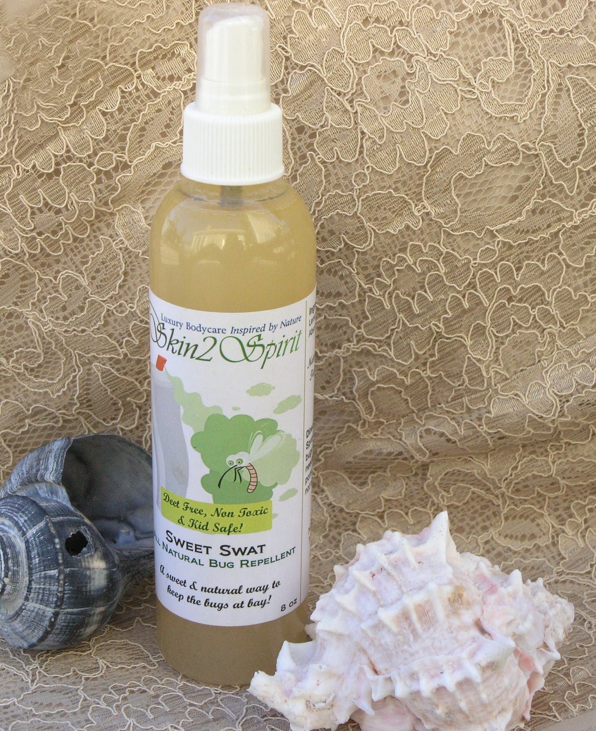 NATURAL BUG SPRAY - Sweet Swat - Non Toxic - All Natural - Smells Good - 8 oz.
