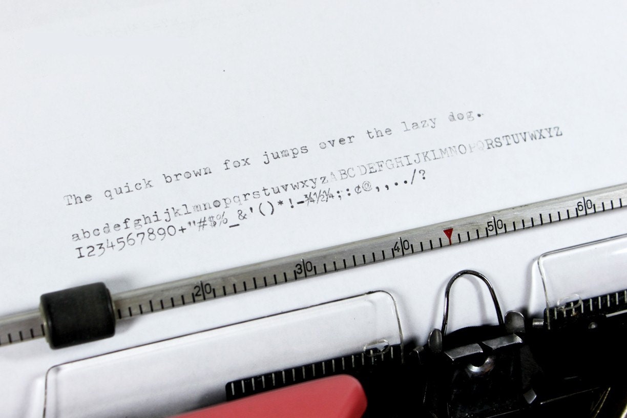 Vintage Pink Olympia DeLuxe SM-7 Manual Typewriter