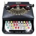 Antique Bantam Typewriter with Color Glass Keys by Remington in the Original Case