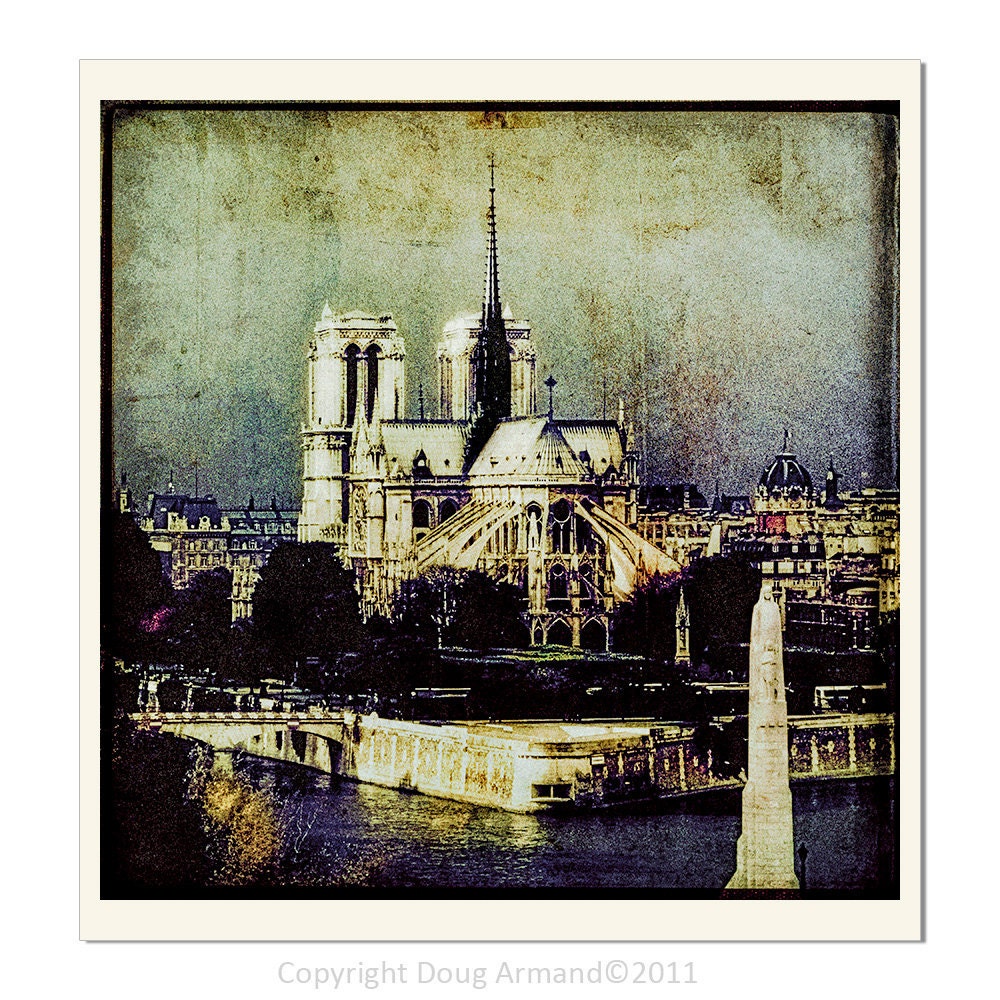 Notre Dame Paris  - Fine Art Photographic 8x8 inch/ 20.32x20.32 cm Print by Doug Armand on Etsy - DAIP0072