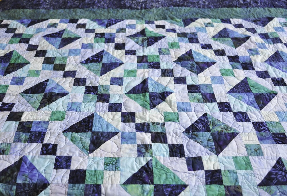 Under the Sea Blue and Green Quilt