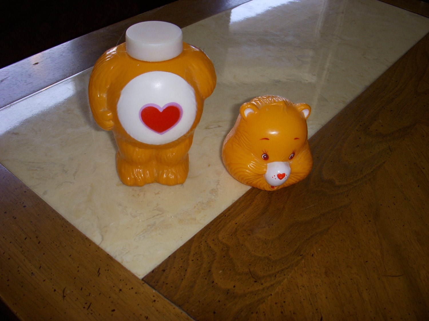 Vintage Tender Heart Care Bear Empty Shampoo or Bubble Bath Bottle 1980s Toy Kids