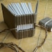 Handmade FLAX paper covered blank books, duo. Use for a journal, autograph book or small guest book.