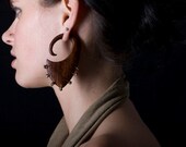 Custom Listing for S-----HIVE and GOLDEN HONEY 0g wood, stone, and copper earrings sold
