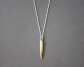 Dagger necklace - brass, silver