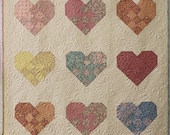 Baby Quilt with Heart Motifs