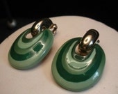 Green Eisenberg Concentric Circle Earrings