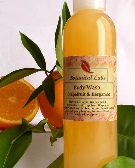 All Natural Luxury Bath and Shower Gel. Grapefruit and Bergamot. Hydrating Body Wash by Botanical Labs on Etsy. 8 oz