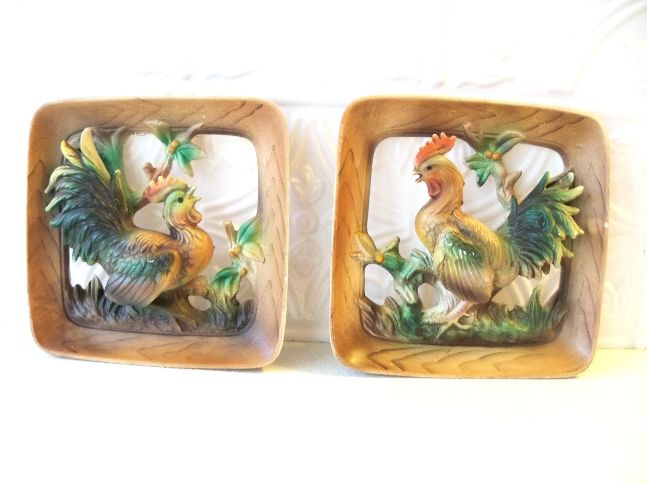 Napcoware Rooster Wall Plaques
