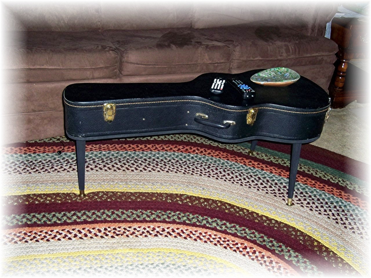 Guitar Case COFFEE TaBLE Distressed Upcycled and ReNeWeD or Side Table