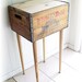 Shipping Crate Table 1930s 1940s WHITE ROCK Sparkling Beverages Box A repurposed distressed box upcycled renewed