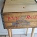 Shipping Crate Table 1930s 1940s WHITE ROCK Sparkling Beverages Box A repurposed distressed box upcycled renewed