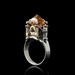 Cathedral Ring with Citrine and Diamonds