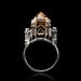 Cathedral Ring with Citrine and Diamonds