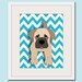Dog art print, chevron baby nursery art for children. Kids puppy dog wall art. 11x14 Mastiff print by WallFry