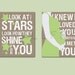 Nursery decor, baby nursery art. Nursery wall quote, inspirational typography print. Song lyrics look at the stars. 11x14 print by Wallfry