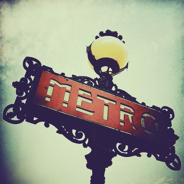 Metro Sign - 4x4 fine art Paris photo print