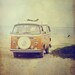 Beach Wagon - 4x4 surf photo, VW, Volkswagon Kombi van, orange, summer, surfing, vintage, retro, fine art print.