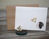 Puppy Love notecard with heart envelope seal, no. 2