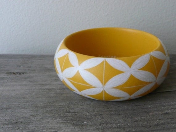 Marrakech handpainted wooden bracelet