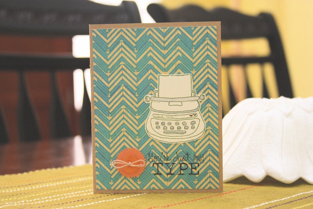 Stamped Vintage Typewriter Image - You're Just My Type