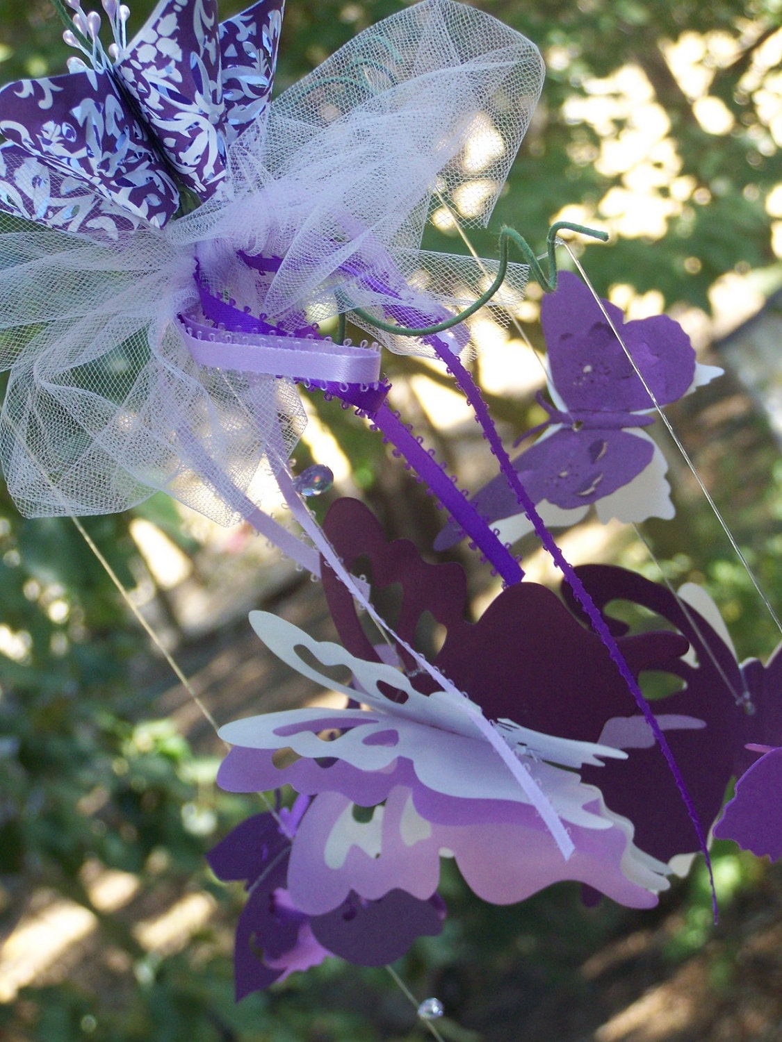 Butterfly Mobile of the Deep Purple Spectrum - Customizable